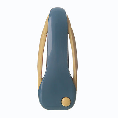 Blue and gold object on a white background