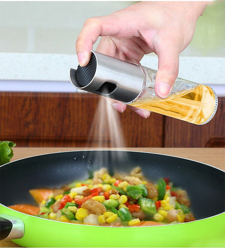 Oil Spray Bottle for Cooking – Refillable Glass Kitchen Mister