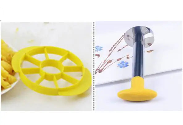 Yellow kitchen tool on a white background