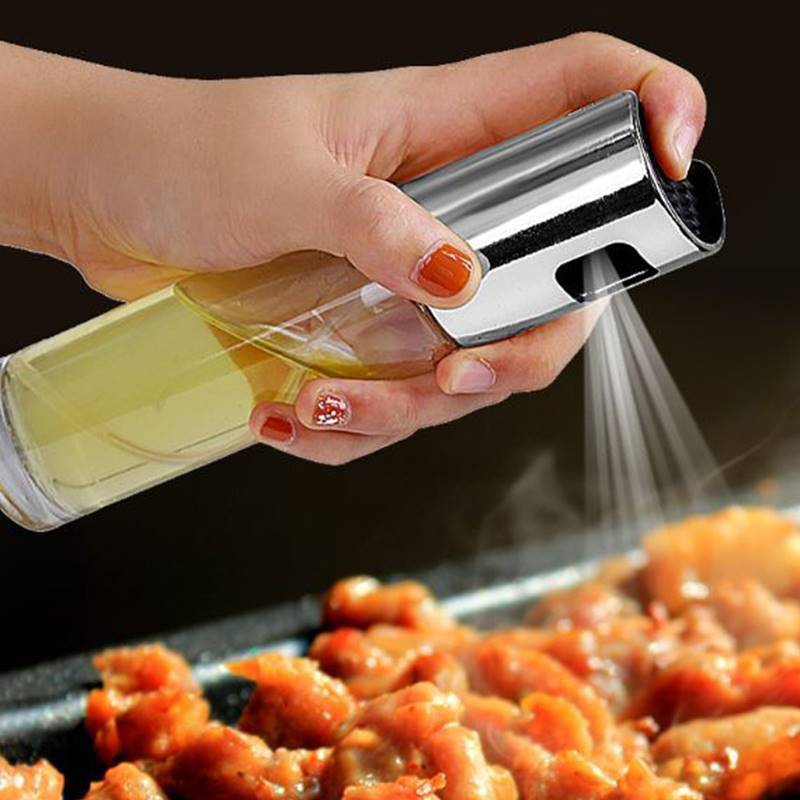 Oil Spray Bottle for Cooking – Refillable Glass Kitchen Mister