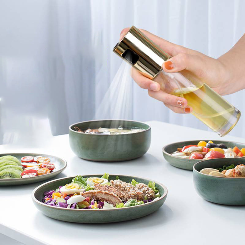 Oil Spray Bottle for Cooking – Refillable Glass Kitchen Mister