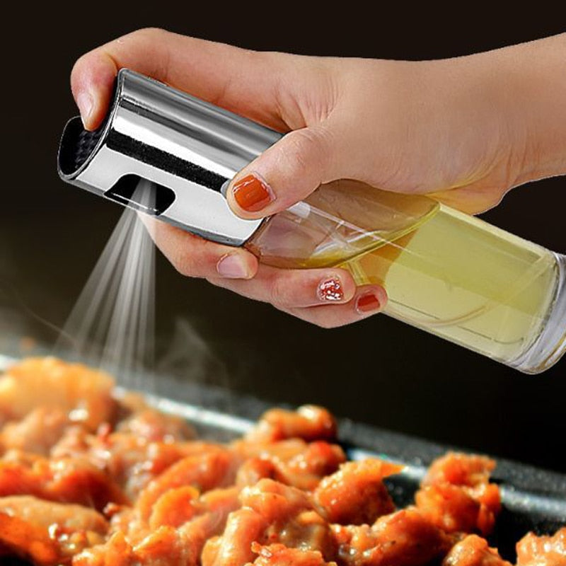 Oil Spray Bottle for Cooking – Refillable Glass Kitchen Mister