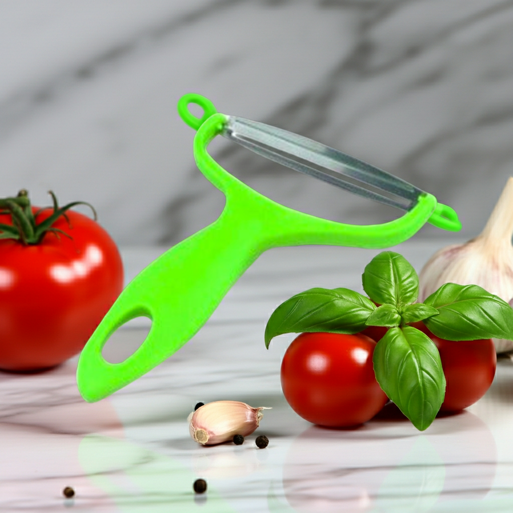 Handheld Vegetable Peeler & Slicer with Stainless Steel Blade