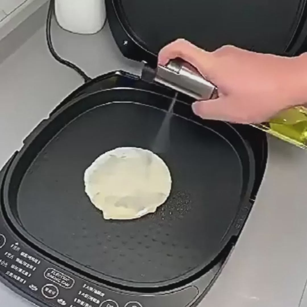 Demo of Cooking oil spray on a pan.