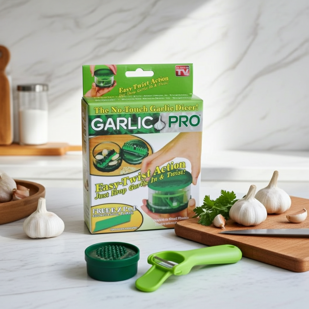 Lightweight Garlic Peeler – Mesh Garlic Press for Quick, Clean Peeling